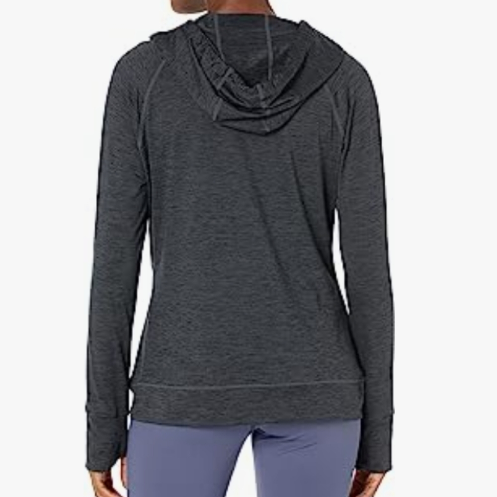 Brushed Fleece Tech Full Zip Jacket, fitted hoodie, Amazon Essentials, small - Picture 3 of 13